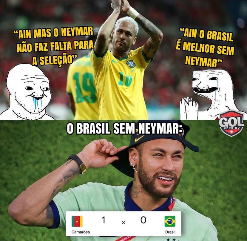 Gabriel Jesus triste, camarões para o jantar: veja memes do jogo do Brasil