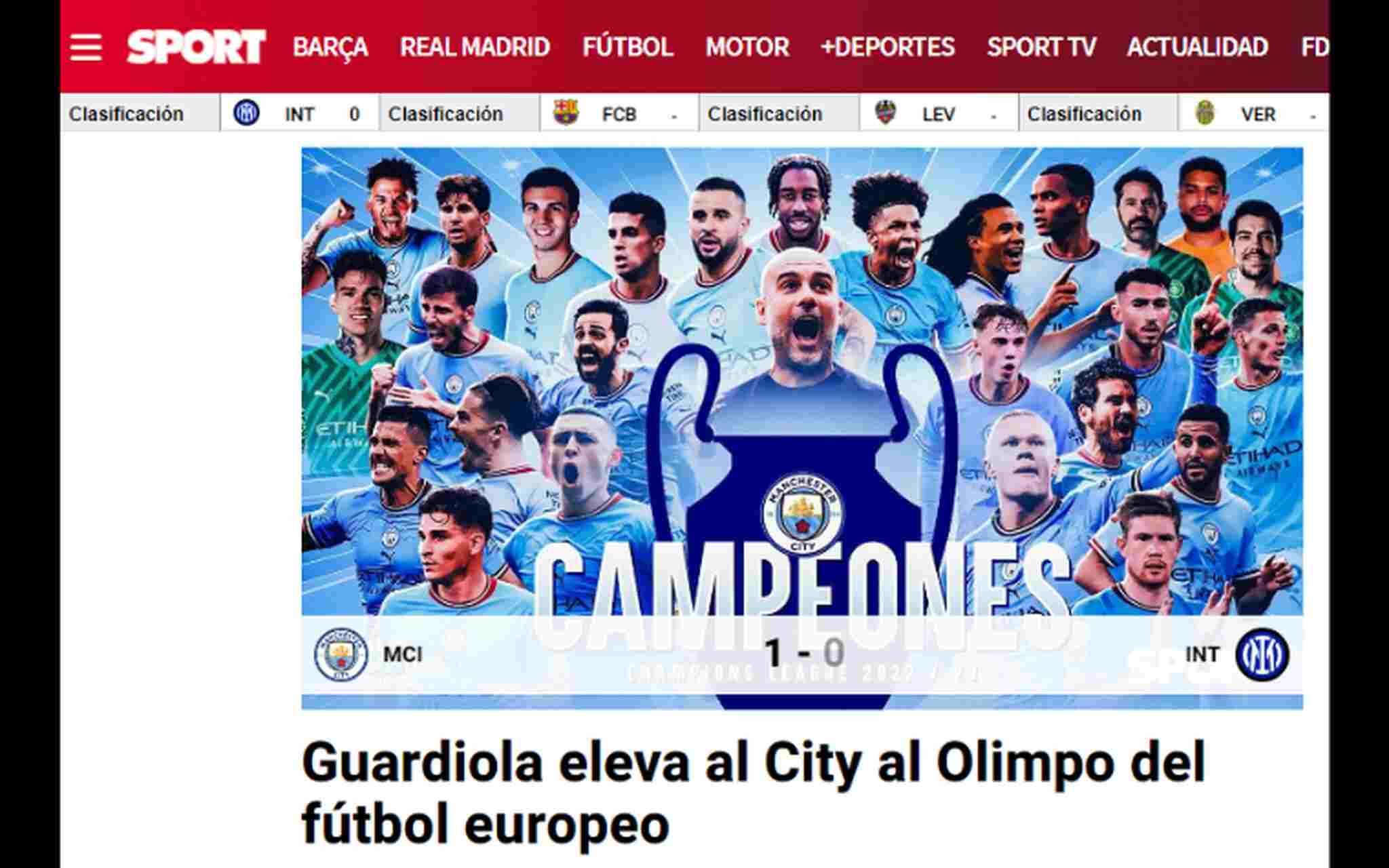 Relembre as últimas finais de City e Inter na Champions League - Gazeta  Esportiva - Muito além dos 90 minutos