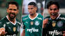 Luan, Murilo e Gustavo Gómez, zagueiros do Palmeiras.