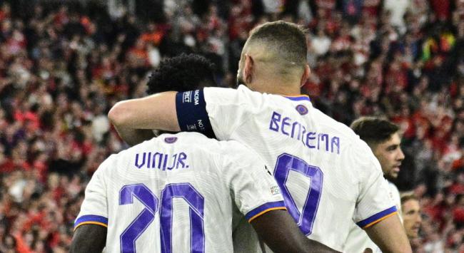 Vini Jr. e Benzema - Liverpool x Real Madrid
