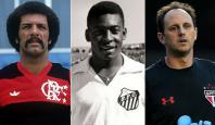 Montagem - Júnior, Pelé e Rogério Ceni