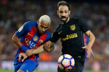 Neymar e Juanfran - Barcelona x Atlético de Madrid