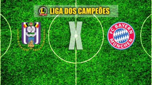 LIGA DOS CAMPEÕES: Anderlecht x Bayern de Munique