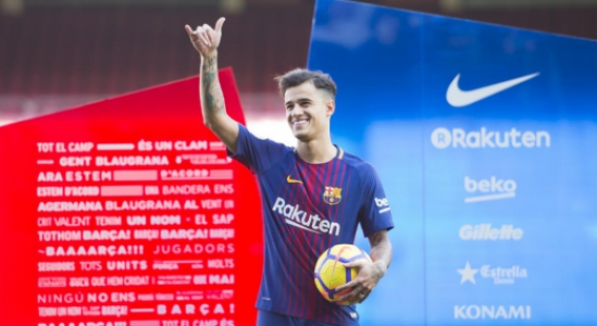 Apresentação de Coutinho no Barcelona