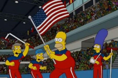 Resultado de imagem para simpsons e o curling