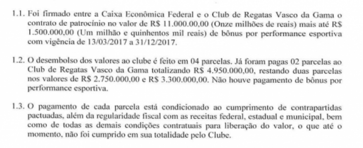 Vasco - Caixa