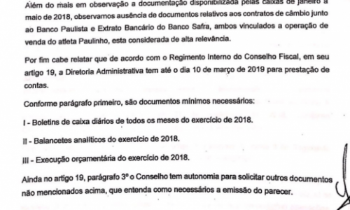 Documento Conselho Fiscal Vasco
