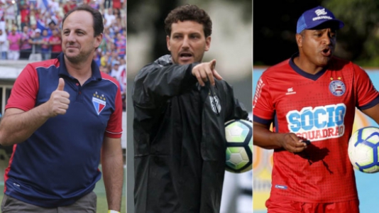 Montagem Rogério Ceni, Elano e Roger Machado