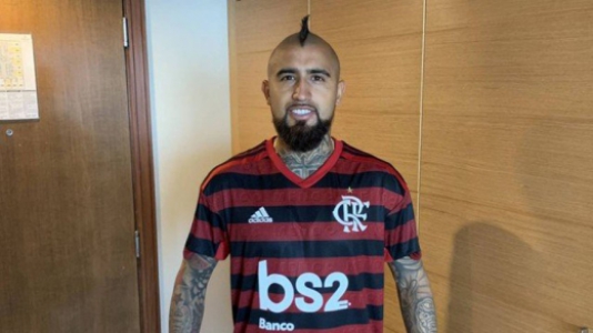 Arturo Vidal comemora classificação do Flamengo para final da Libertadores | LANCE!