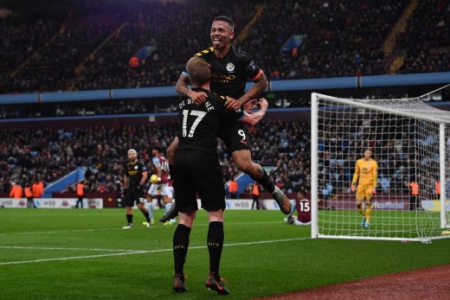 Aston Villa x Manchester City - Jesus e De Bruyne