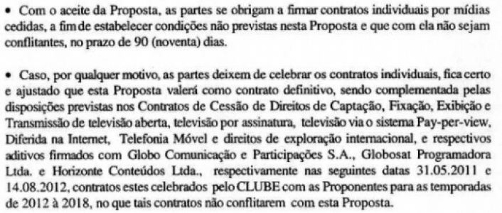 Contrato Flamengo x Globo - Atual