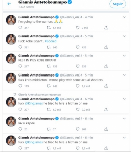 Giannis - Twitter hackeado