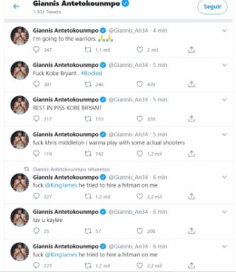 Giannis - Twitter hackeado