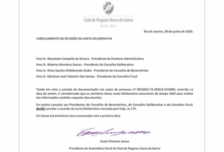 Reunião da Junta Deliberativa - Vasco