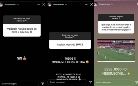 Thiago Mendes respondeu seguidores em seu Instagram