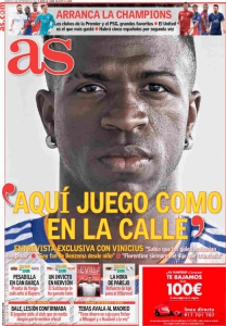 Vini Jr. - Capa do "As"