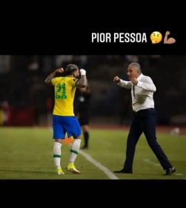 Gabigol faz post com Tite - Eliminatórias Brasil x Venezuela 2021
