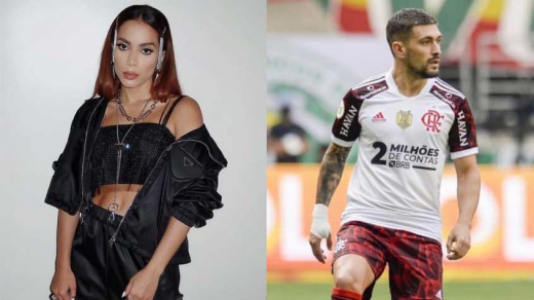 Montagem - Anitta e Arrascaeta