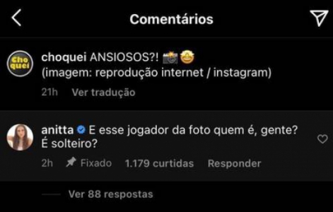 Comentário Anitta Arrascaeta