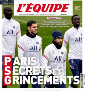 Capa do jornal L'Équipe