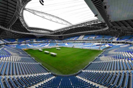 El estadio Al-Janoub en Al-Wakrah, Qatar, fue construido para la Copa del Mundo de 2022