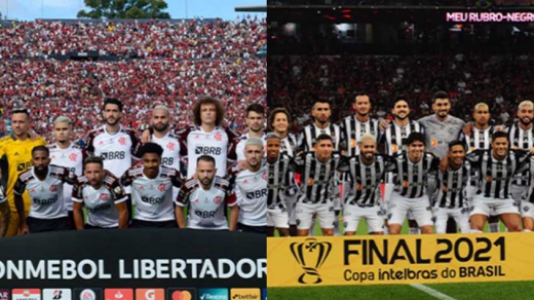 Montagem Flamengo x Atletico mg