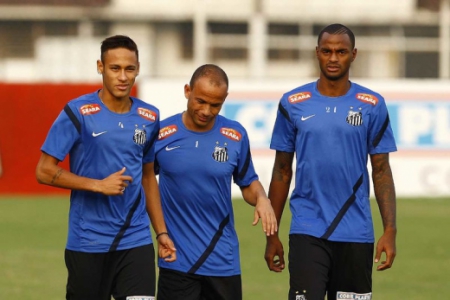 Neymar, Léo e Renê Júnior - Santos