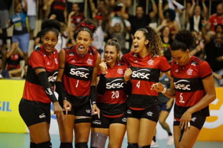 Sesc RJ Flamengo venceu o Osasco em casa (Foto: Gilvan de Souza/Flamengo)