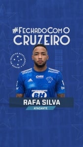 Rafael Silva, que agora será chamado de Rafa Silva, vai defender o clube azul nas competiões da temporada, como Série B e Copa do Brasil