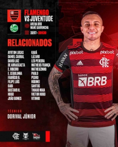 Flamengo x Juventude - Lista de Relacionados
