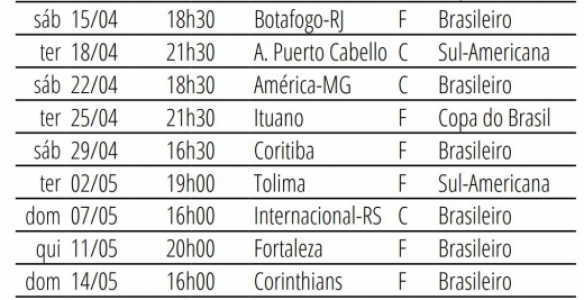 Próximos jogos do São Paulo SPFC 1