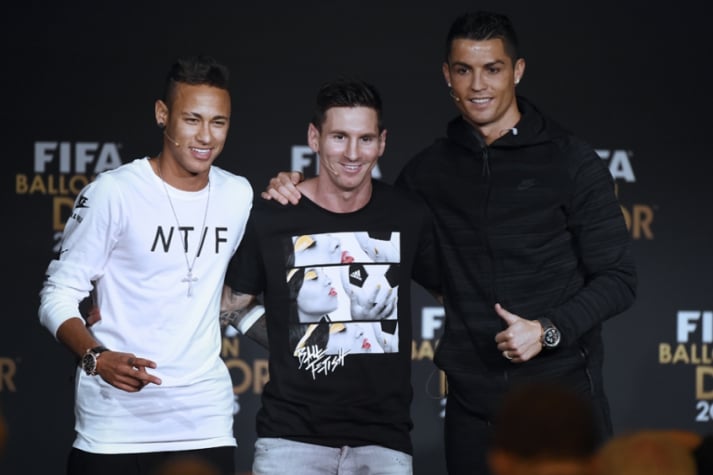 Bola de Ouro - Neymar, Messi e Cristiano Ronaldo