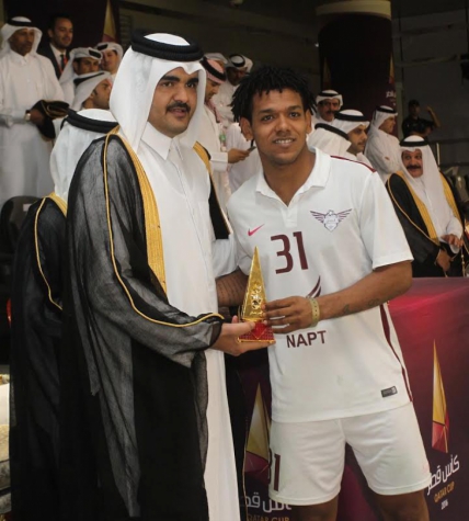Romarinho é campeão no Qatar (divulgação)