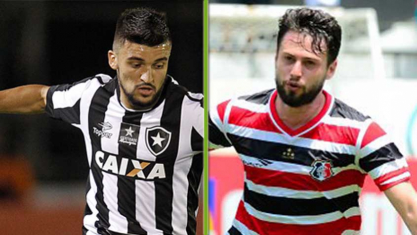 Montagem - Victor Luis (Botafogo) e do meia João Paulo