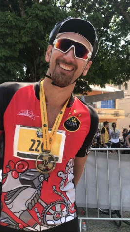Nalbert vence Bernardinho em prova de ciclismo de estrada