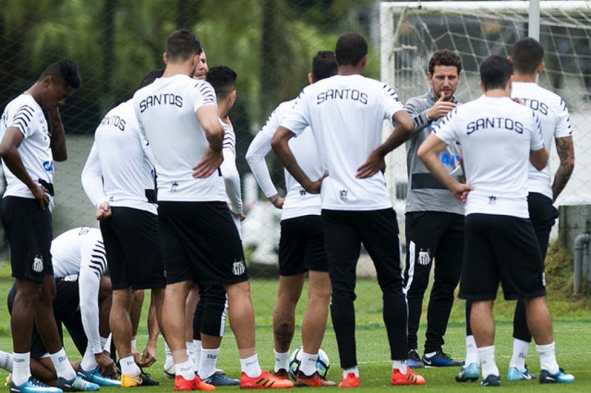 Elano e o elenco do Santos