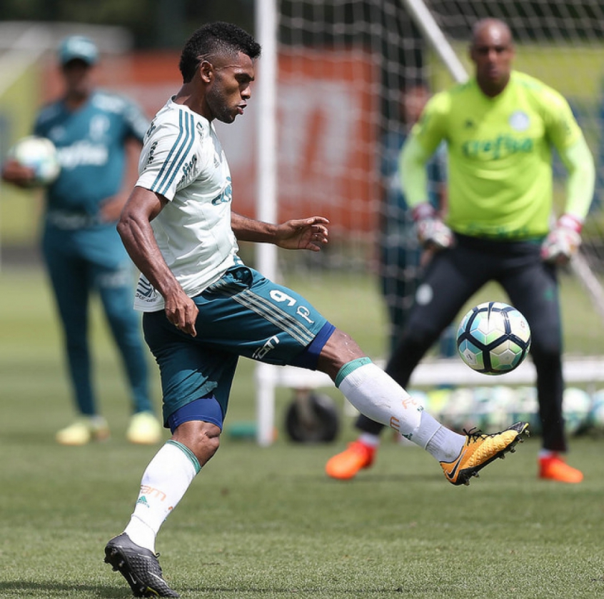 Borja durante o treino desta manhã