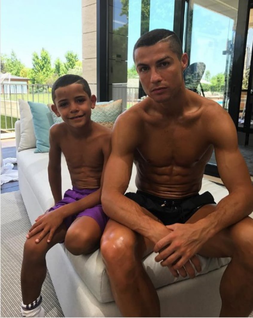 Cristiano Ronaldo e o filho
