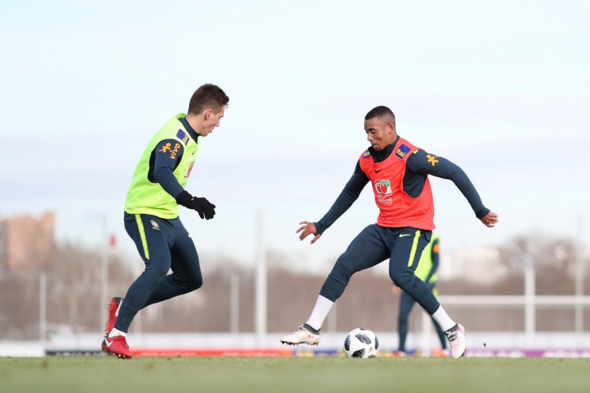 Treino do Brasil na Rússia