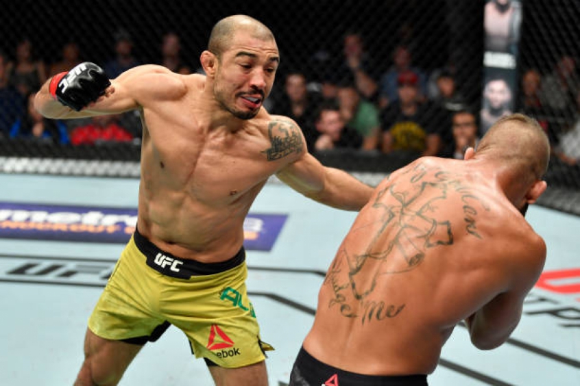 José Aldo não vencia por nocaute técnico no Ultimate há quase cinco anos, quando derrotou (Foto: Getty Images)