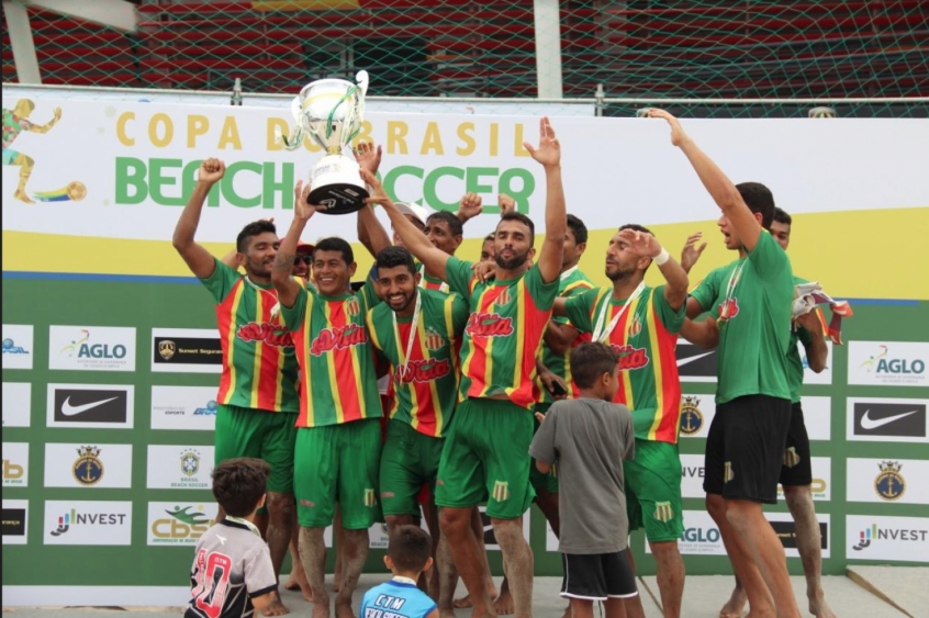 Sampaio CorrÃªa celebra bi da Copa do Brasil de Beach Soccer