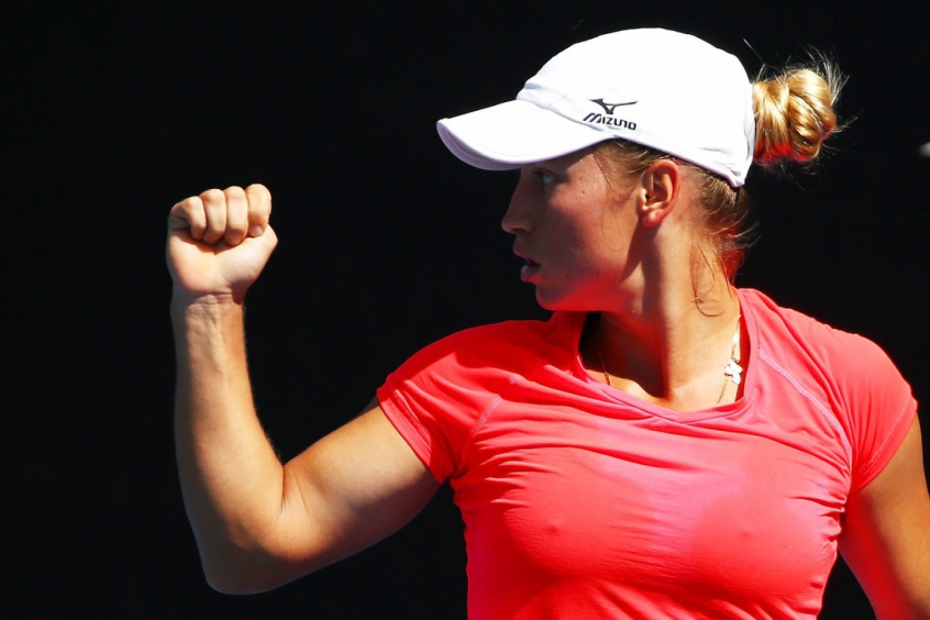 Putintseva comemora vitória