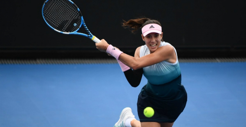 Garbiñe Muguruza durante o Australian Open em 2019