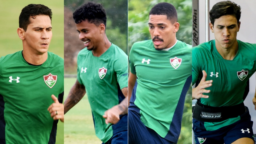 Montagem Ganso, Allan, Gilberto e Pedro (Fluminense)