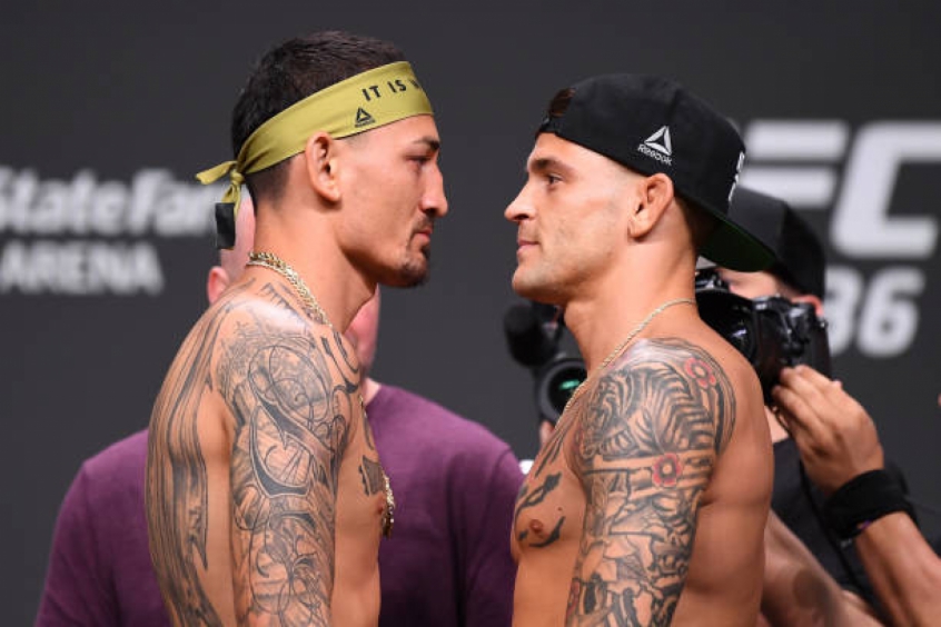 Max Holloway e Dustin Porier disputam o cinturão interino dos leves neste sábado (13) (Foto: Getty Images)