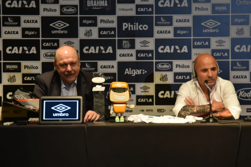José Carlos Peres e Jorge Sampaoli - Santos