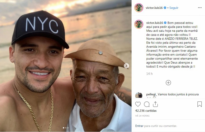 Times paulistas se mobilizam para ajudar lateral do Palmeiras a encontrar avô desaparecido