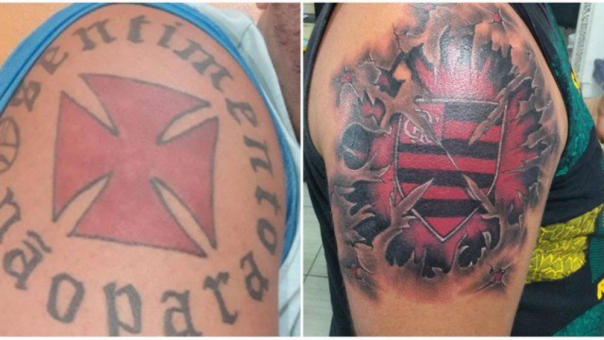 Ex vasca no cobre tattoo com cruz de malta com escudo do 