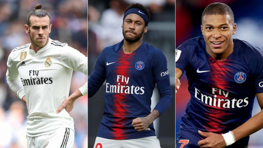 Montagem Bale, Neymar e Mbappe