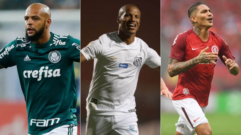 Montagem Palmeiras, Santos e Internacional
